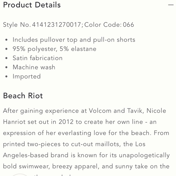 Anthropologie Beach Riot Pink Cocktail Brianne Top & Brixy Shorts Pajama Set XS - Picture 5 of 9